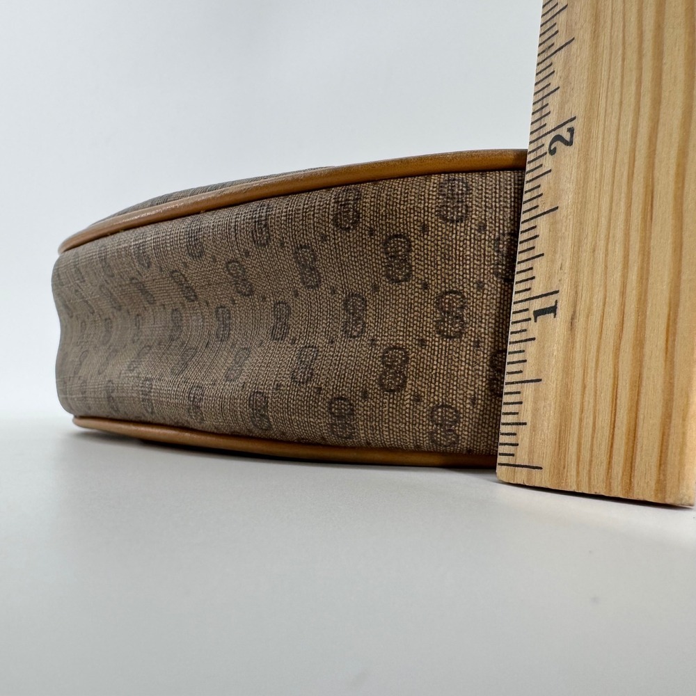 Gucci Crossbody Bag Women Brown Micro GG Supreme Canvas Tan Leather 001-084-0259 - Picture 15 of 15